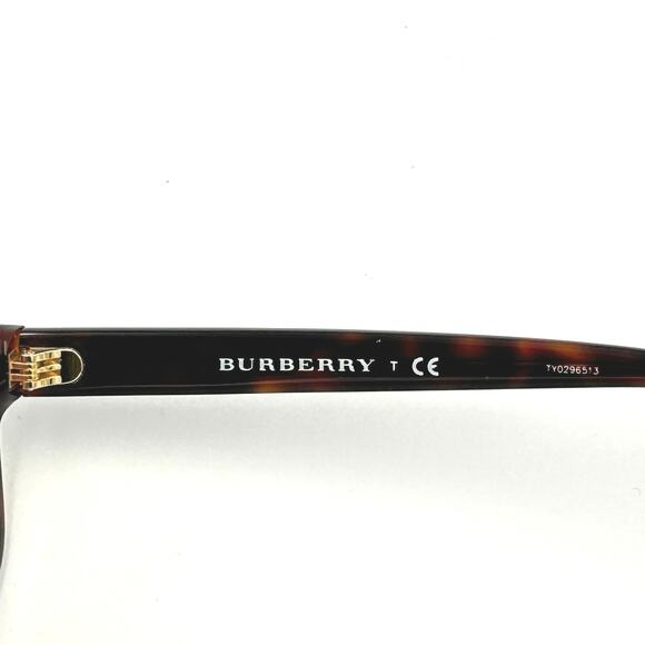 Burberry Eyeglasses Frames Brown Tortoiseshell Plaid Temple 52 15 135‎ Hard Case - Picture 6 of 11